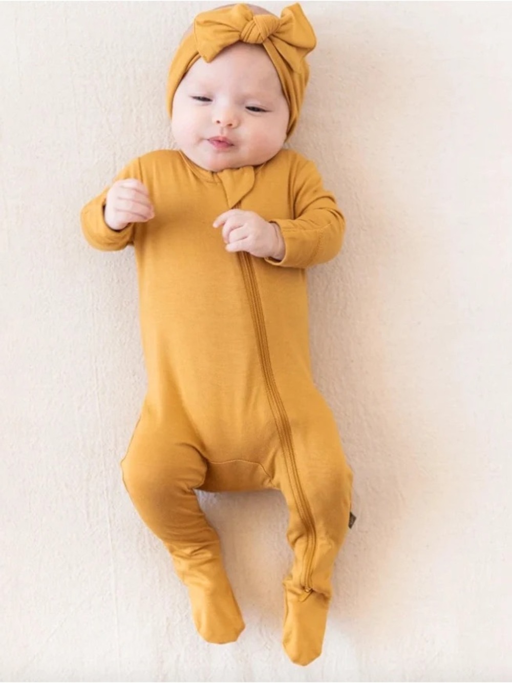 Kyte Zippered Footie | Marigold